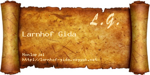 Larnhof Gida névjegykártya